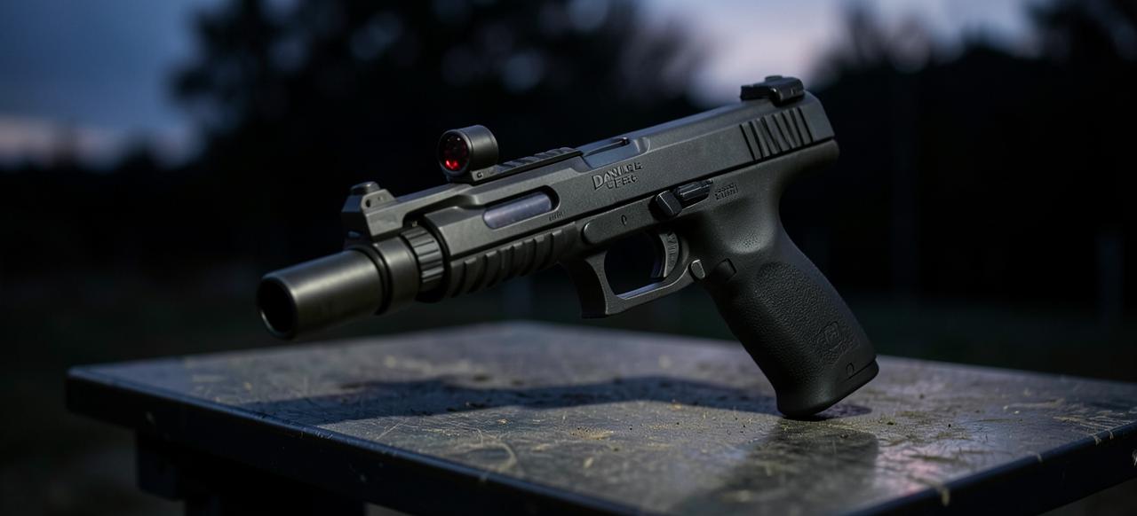Suppressed Daniel Defense DDM4 PDW pistol in .300 Blackout at Poland Shooting Center