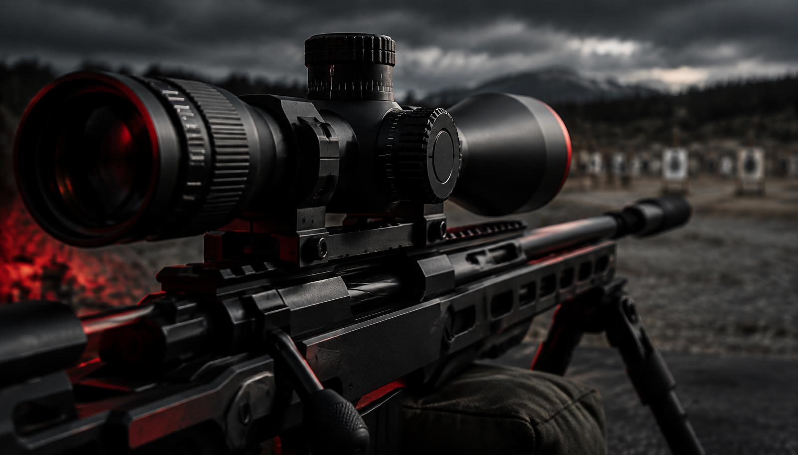 Nightforce riflescope on a precision rifle at Poland Shooting Center